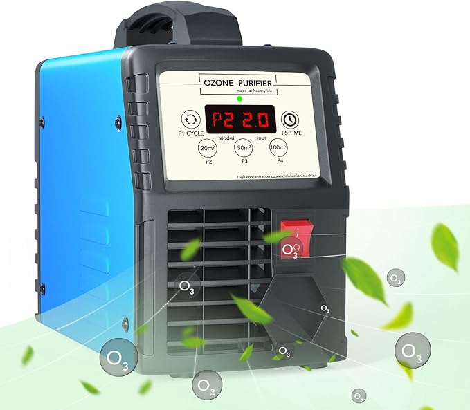 Ozone purifier in operation Ozone purifier in operation